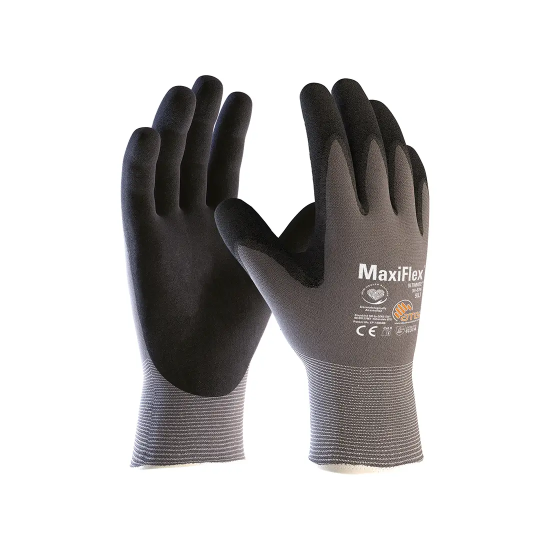 ATG - MaxiFlex Strickhandschuh Ultimate grau/schwarz