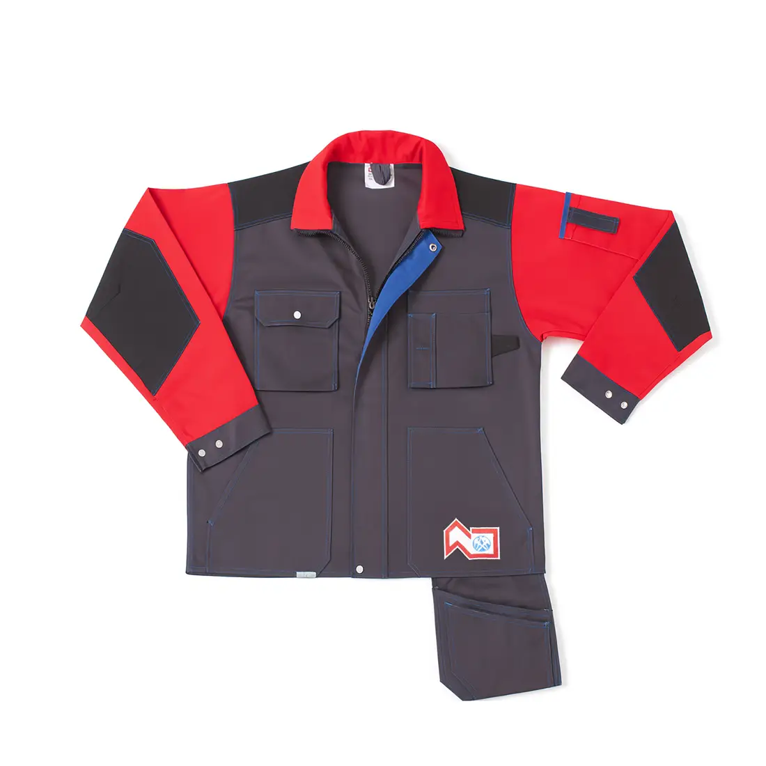 Funktionsjacke "Obenauf" anthrazit/rot