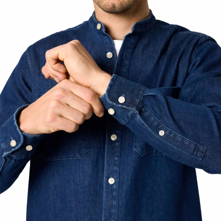 FHB - Jeanshemd ALFRED elastisch indigoblau