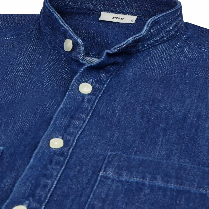 FHB - Jeanshemd ALFRED elastisch indigoblau