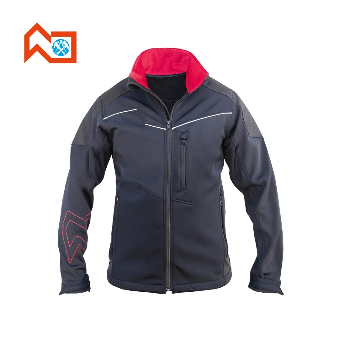 ROOFING XPERT - Softshell-Jacke schwarz/rot