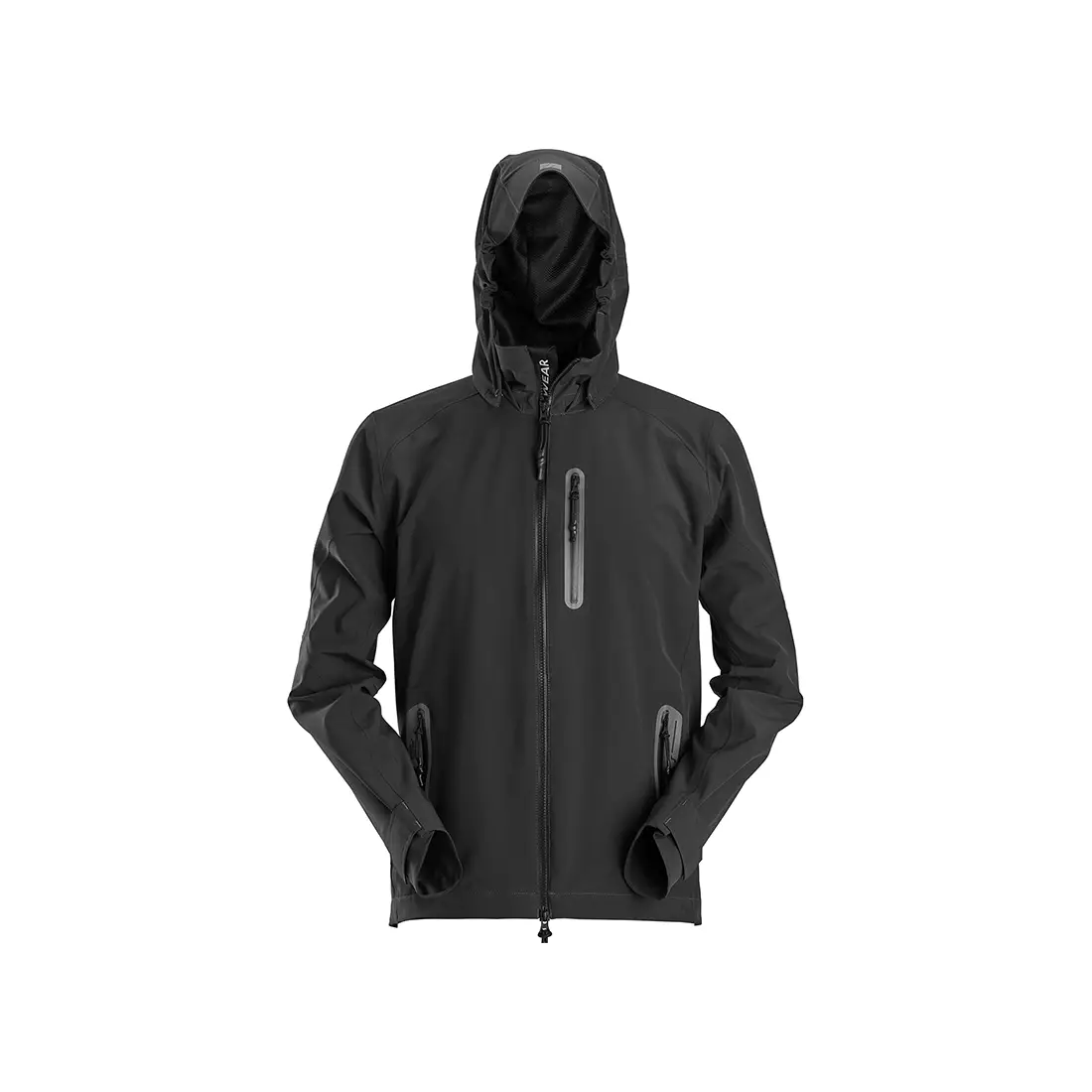 SNICKERS - FlexiWork wasserdichte Softshell-Jacke mit Kapuze schwarz