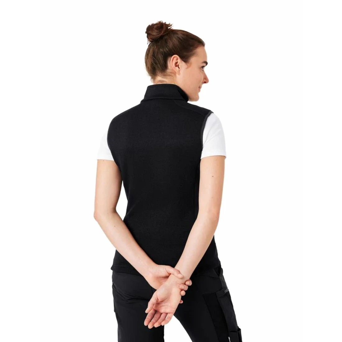 FHB - Strickfleeceweste ELSA Damen schwarz