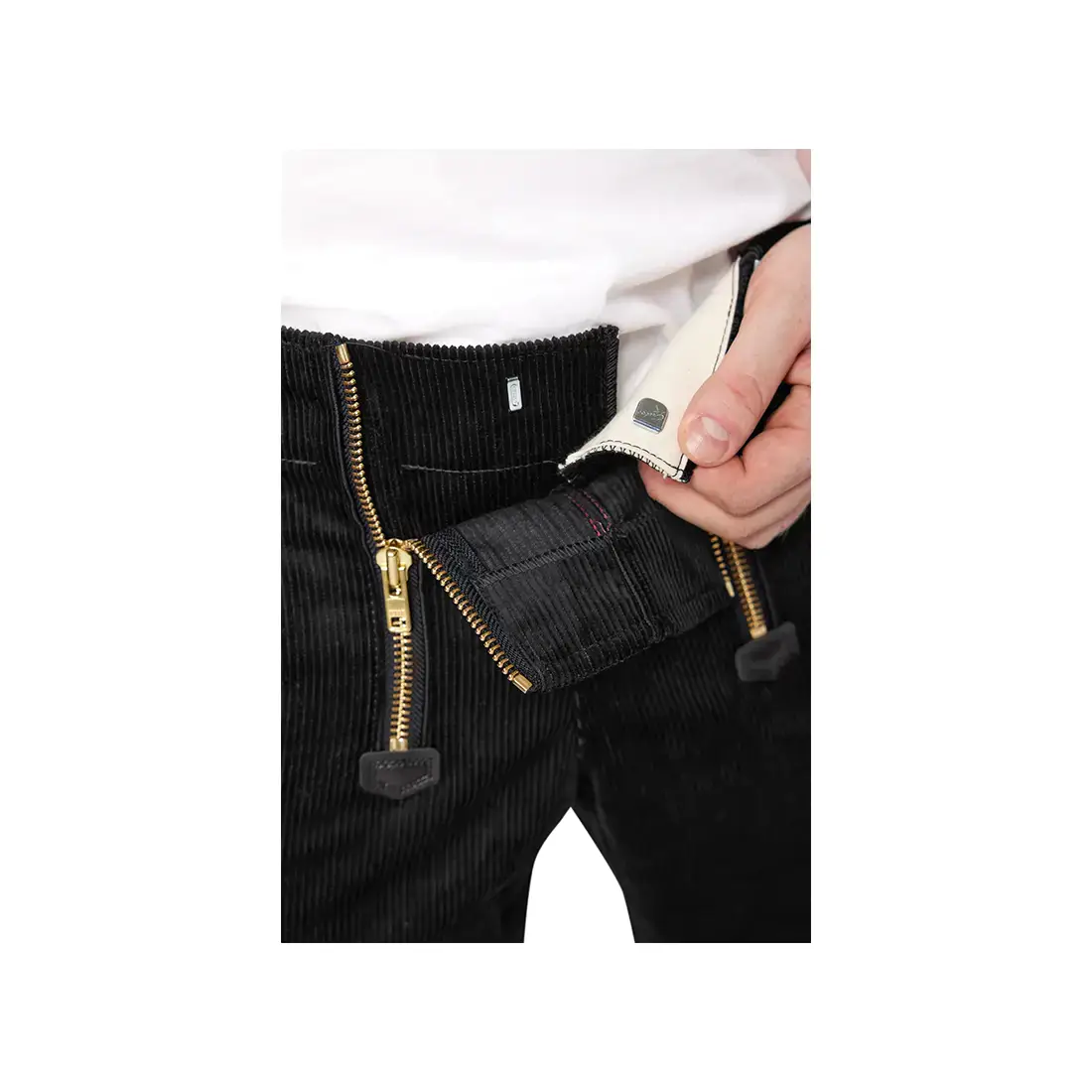 FHB - Zunft-Hose CORD Genuacord ohne Schlag schwarz