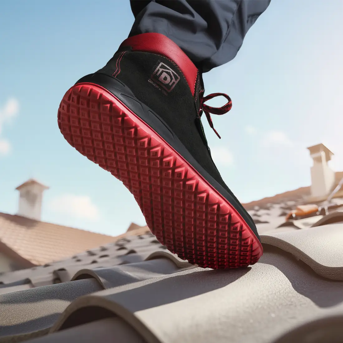 SCHÜTZE - DACHDECKERPROFI KH MID O3 ohne Stahlkappe rot/schwarz