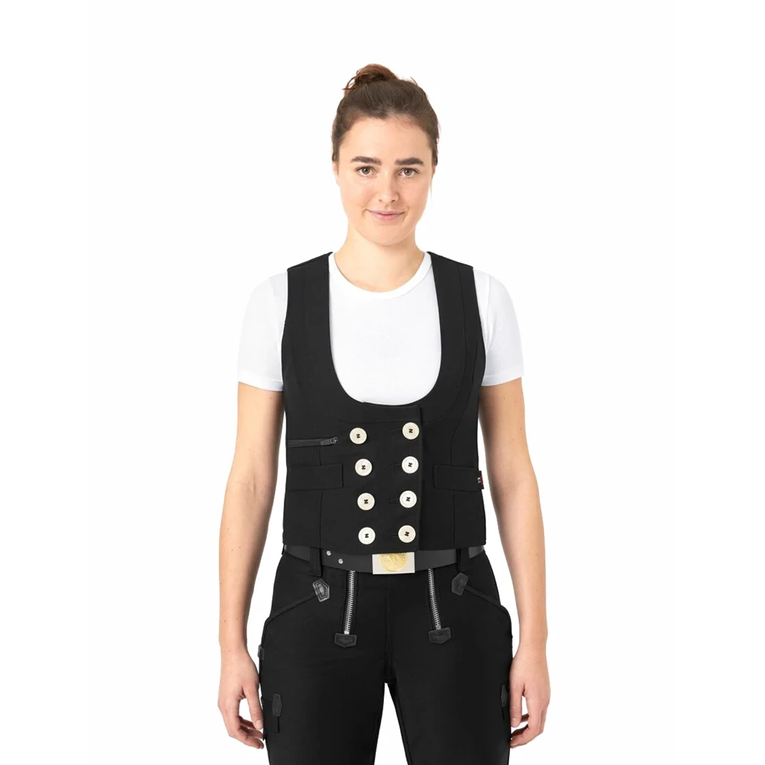 FHB - Zunftweste KARLA Zwirn-Doppelpilot Damen schwarz
