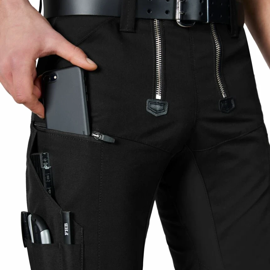 FHB - Zunfthose LOU Piratenform elastisch schwarz