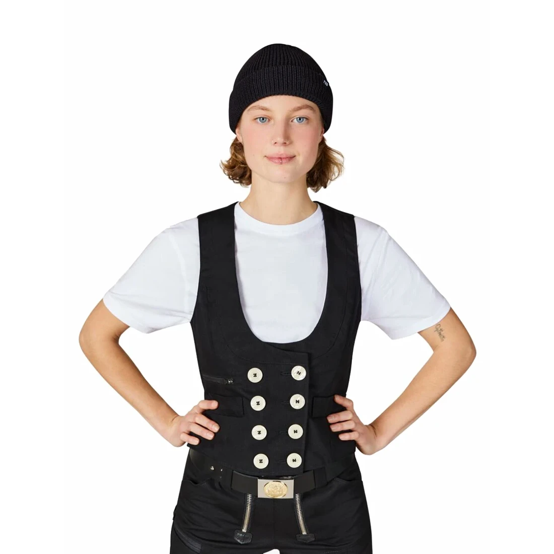 FHB - Zunftweste HERDIS Canvas Damen schwarz