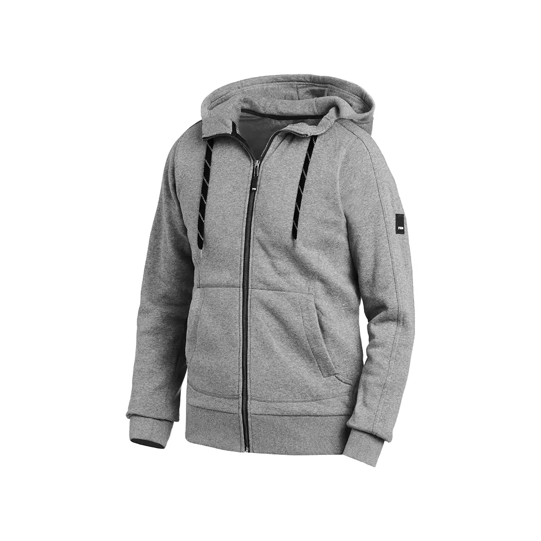 FHB - Sweater-Jacke BENNO mit Kapuze grau