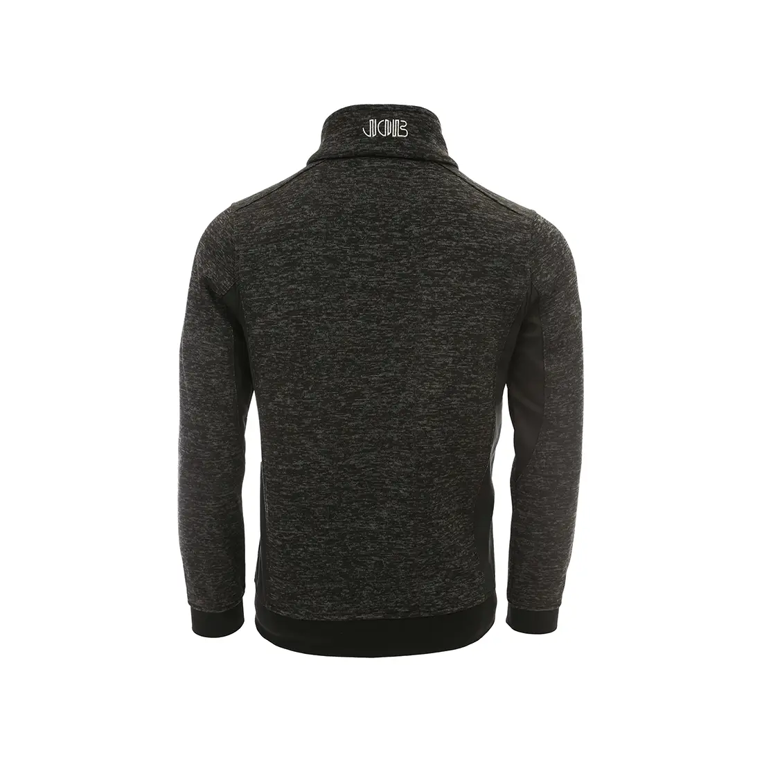 JOB - Strickfleece-Jacke POTSDAM schwarz/grau meliert