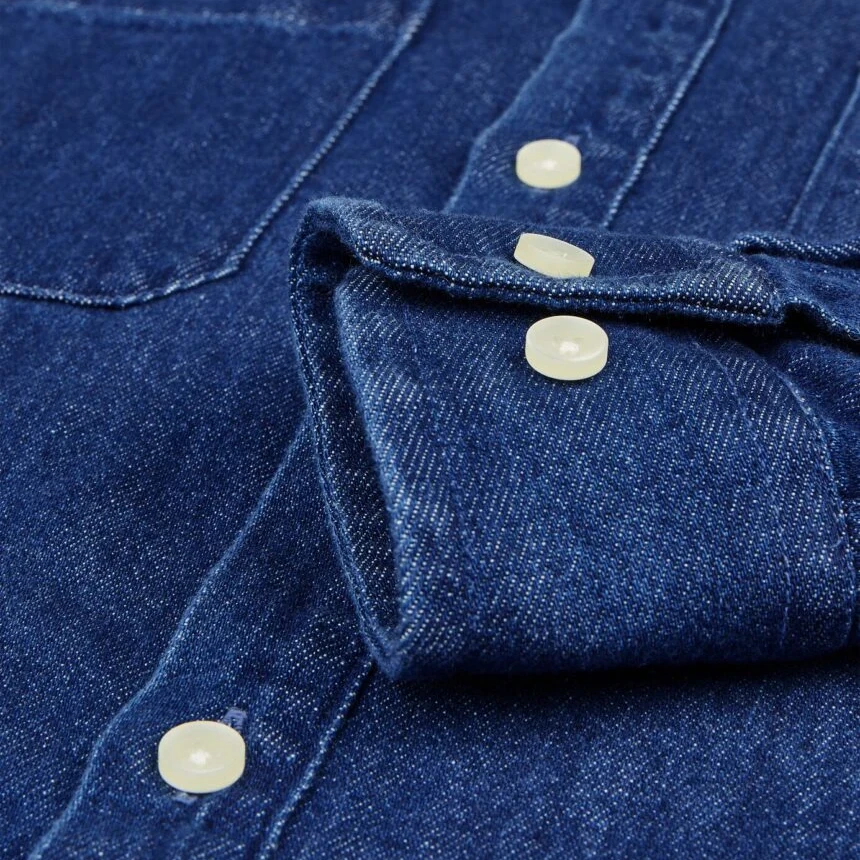 FHB - Jeanshemd ALFRED elastisch indigoblau