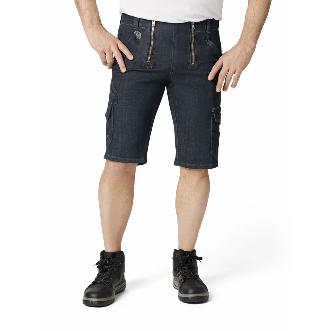 FHB - Zunftbermuda VOLKMAR Streatchjeans schwarzblau