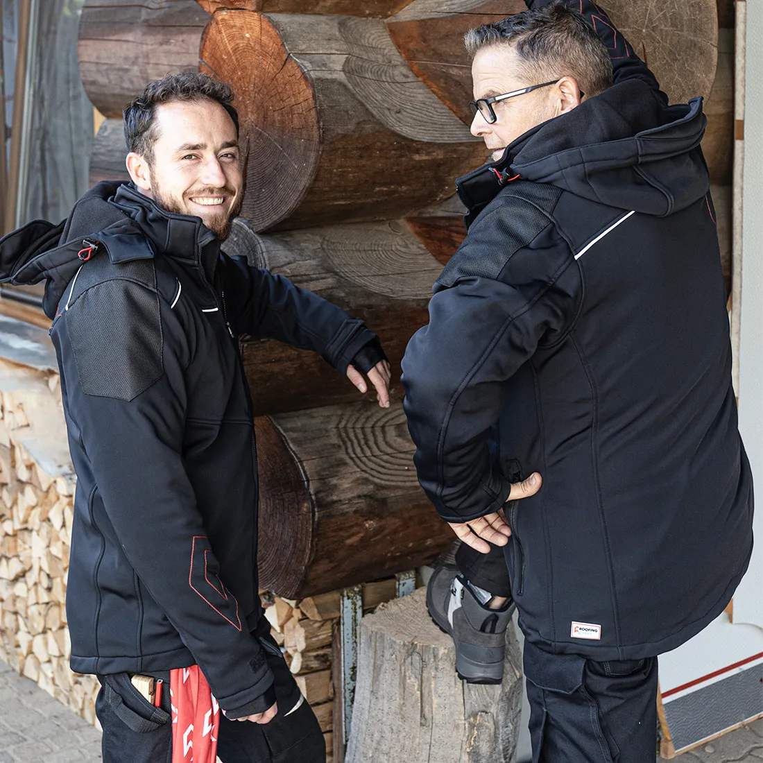 ROOFING XPERT - Softshell-Winterjacke schwarz