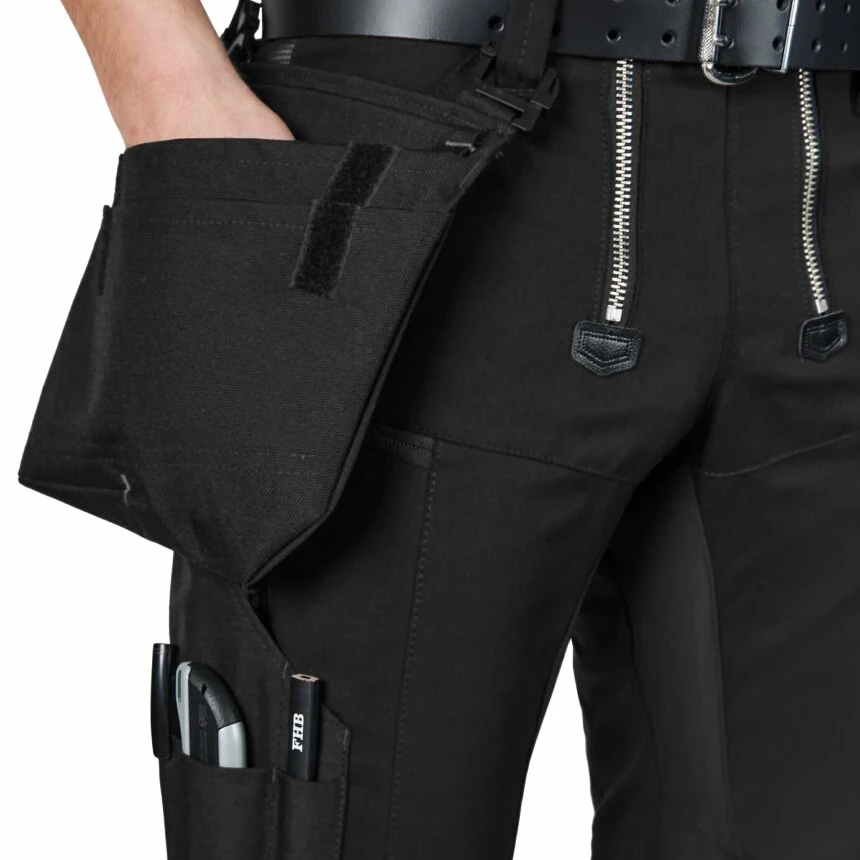 FHB - Zunfthose LOU Piratenform elastisch schwarz