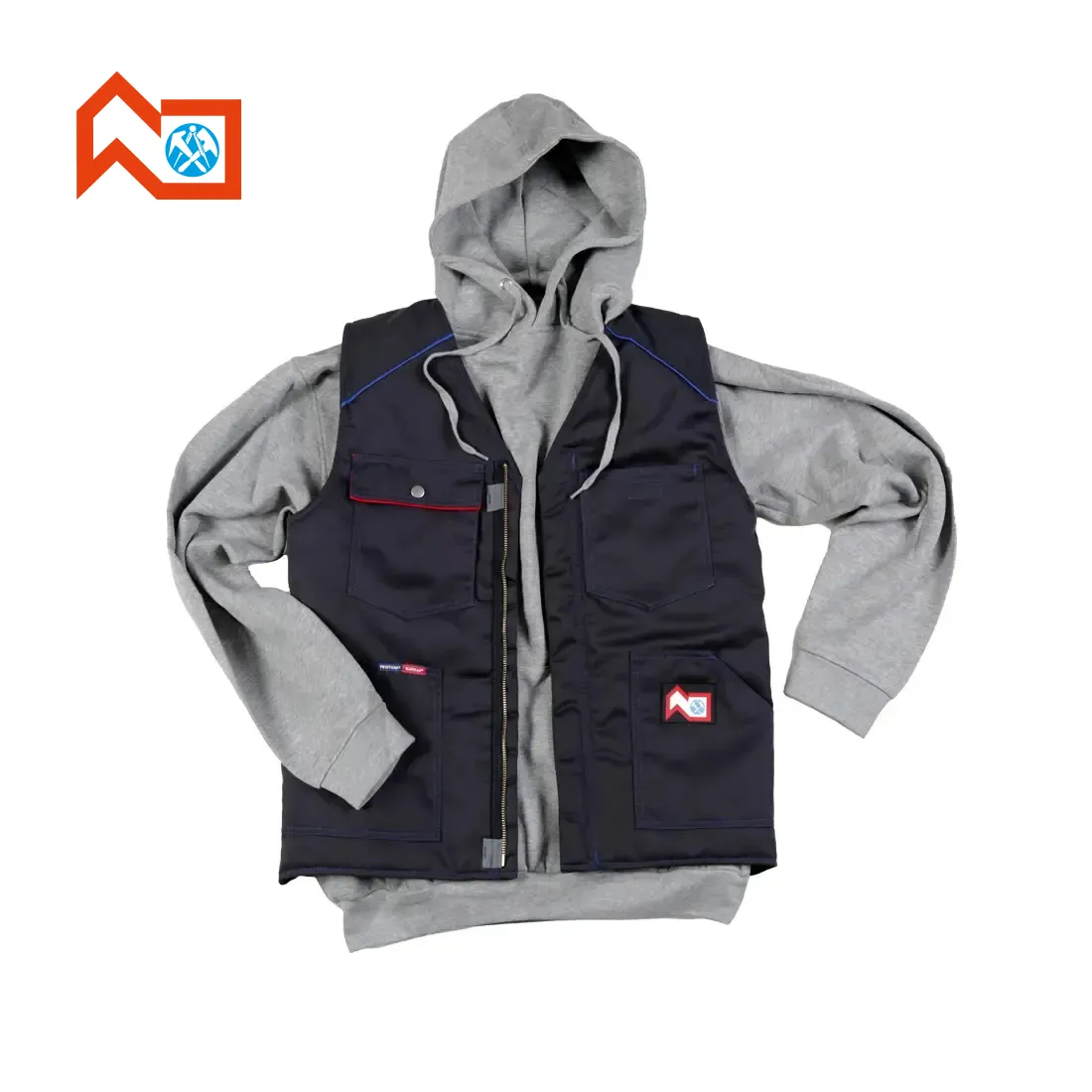 Thermo-Weste DACHDECKER "Obenauf" anthrazit