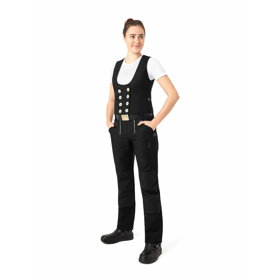 FHB - Zunftweste KARLA Zwirn-Doppelpilot Damen schwarz